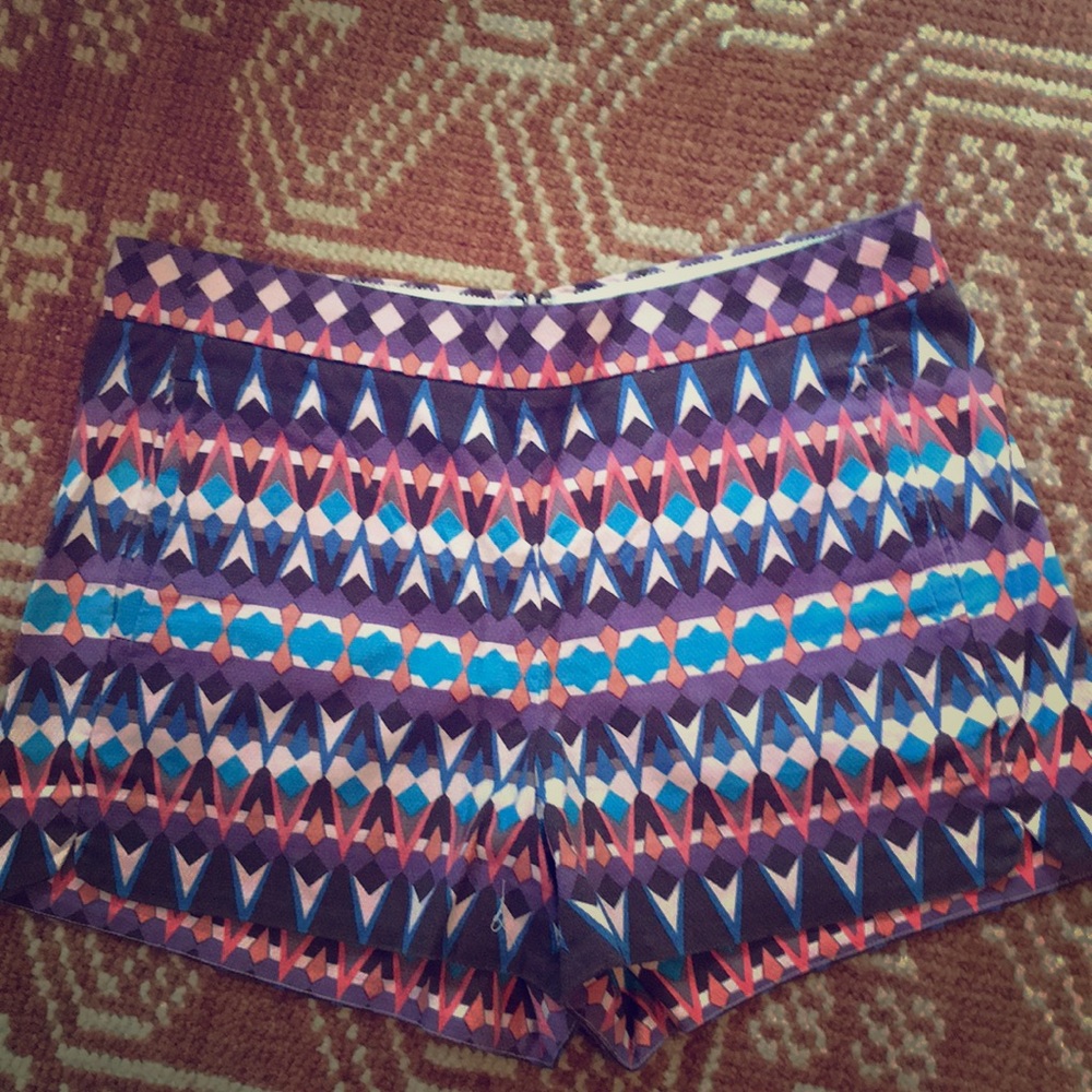 Jcrew geometric high waist cotton shorts 2